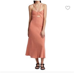 Anna Quan Galina sweater halter dress size 8 peachy orange